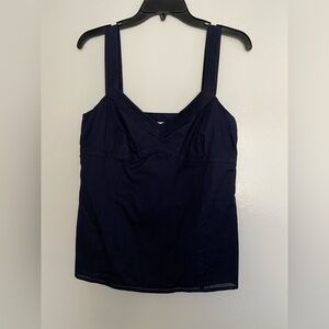LOFT Navy Blue Cotton Top